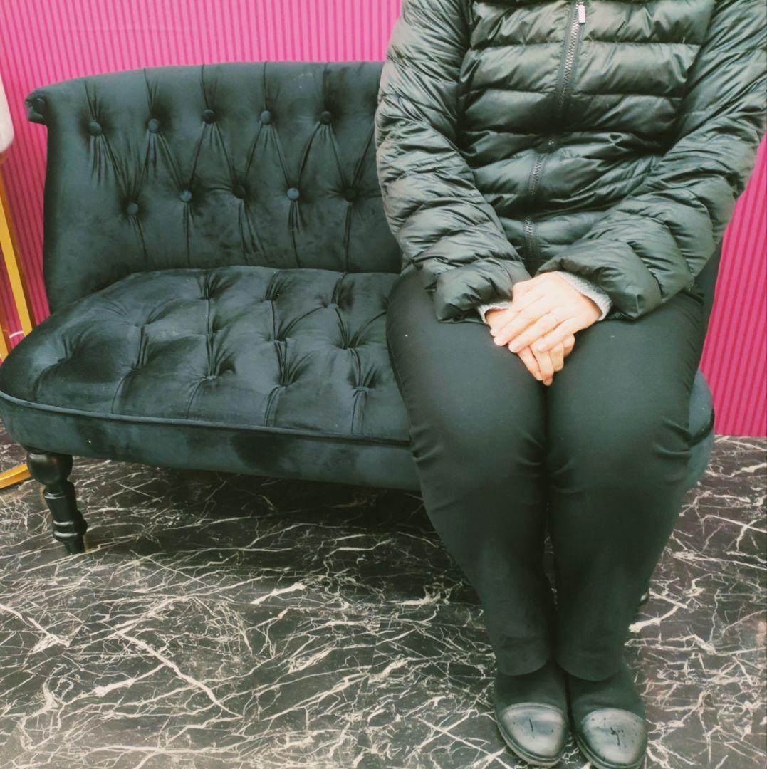 ボタン締め 2人掛け 2P かわいい ロココ ブラック 黒 ラブソファー