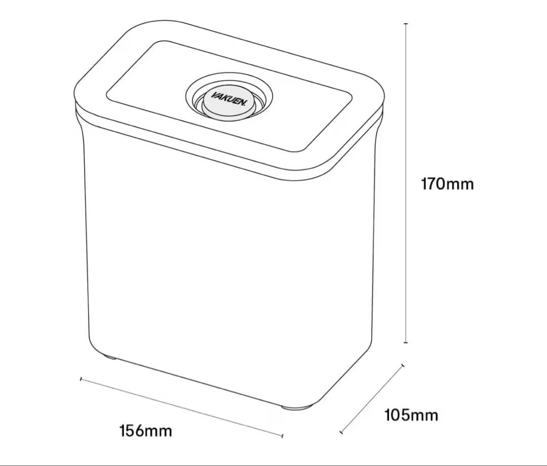 VAKUEN バクエン　真空保存容器　1.0L×2個　2.0L×2個　合計４個