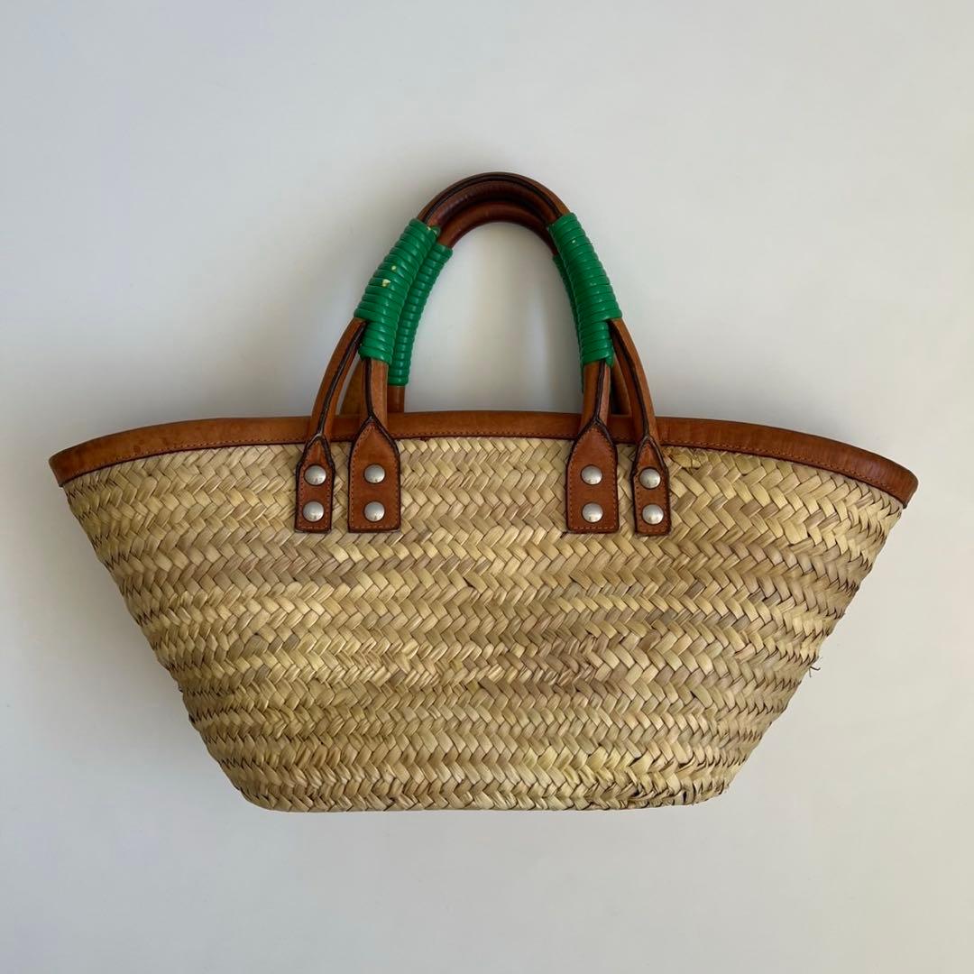 バッグ BALENCIAGA BISTRO PANIER STRAW HAND BAG