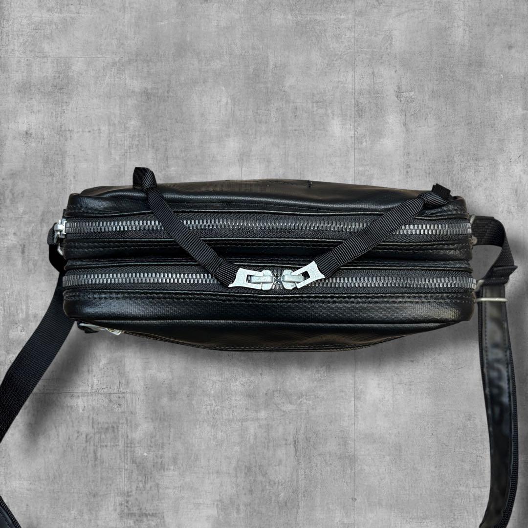 【極美品】ラゲッジレーベル 青タグ ニューライナー ショルダーバッグ 2層 黒