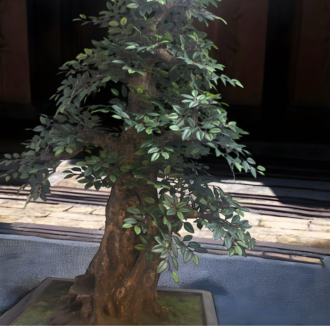 光触媒　人工観葉植物　ウォールグリーン　フェイクグリーン　盆栽　欅　けやき