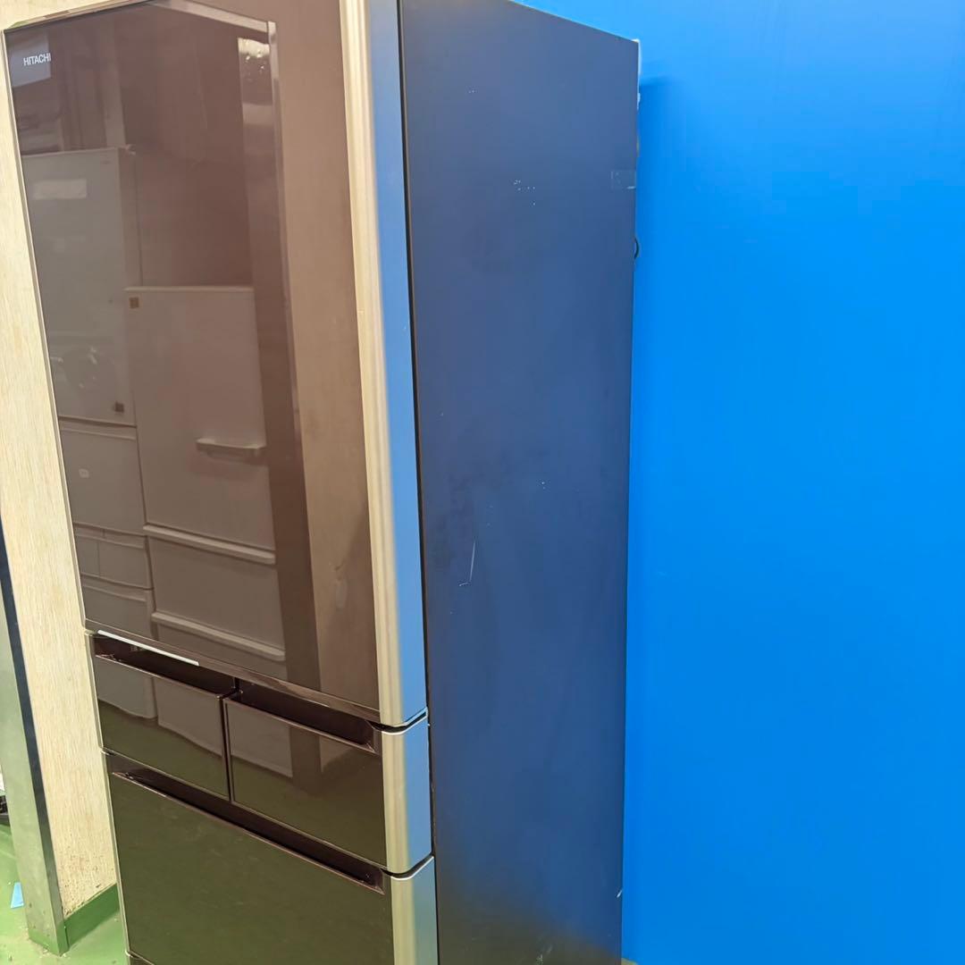 635 ガラストップ　5ドア　半年保証付　冷蔵庫　大型　400L強　極美品　関東