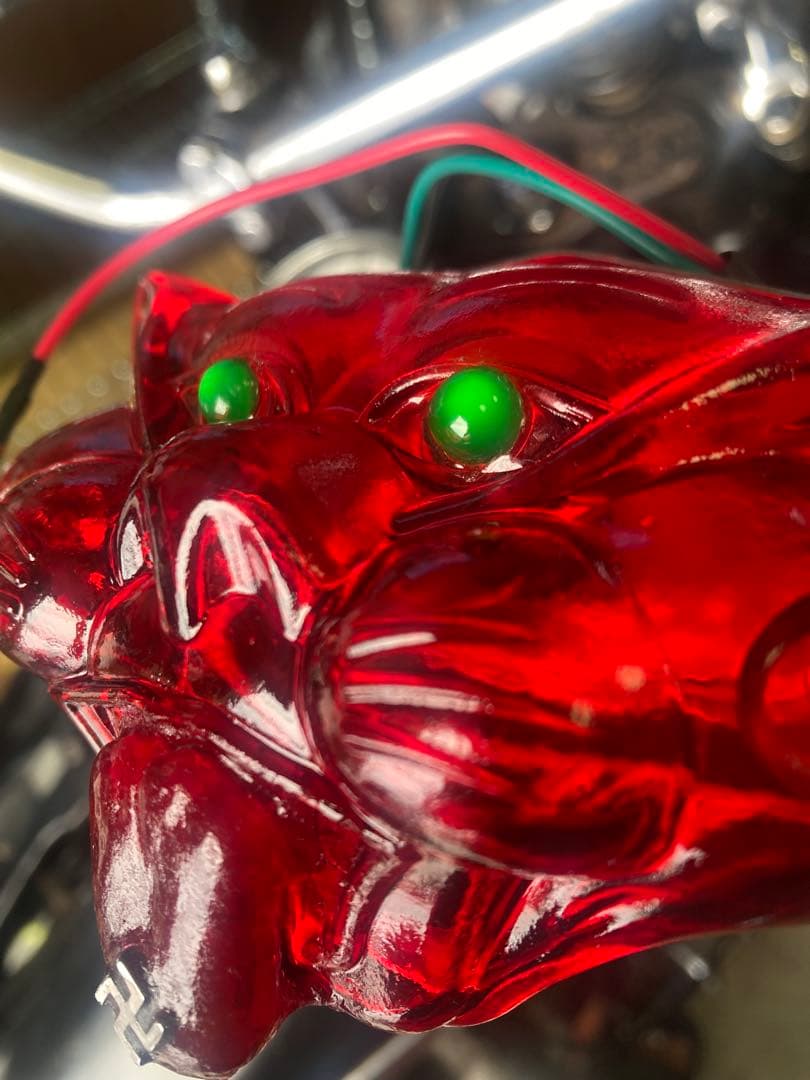 【ベロ出し卍】ネコテールランプ　キャットテールチョッパー　ショベル　SR400