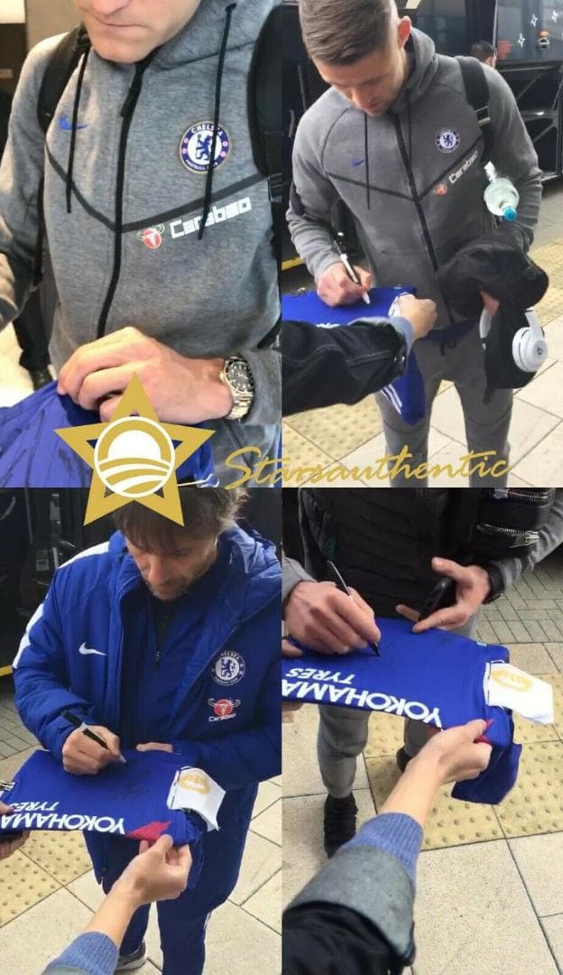 チェルシーFC チーム直筆サイン入りユニフォーム サッカー /フレーム別