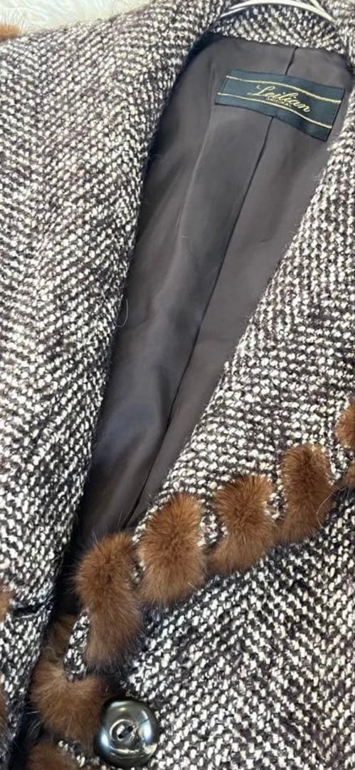 Leilian ツイードオーバーサイズジャケット LL+