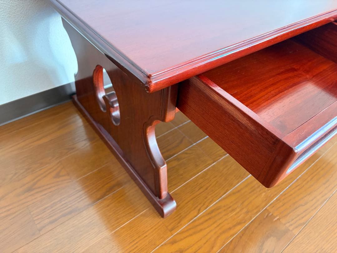 古物　古い文机　引き出し付き