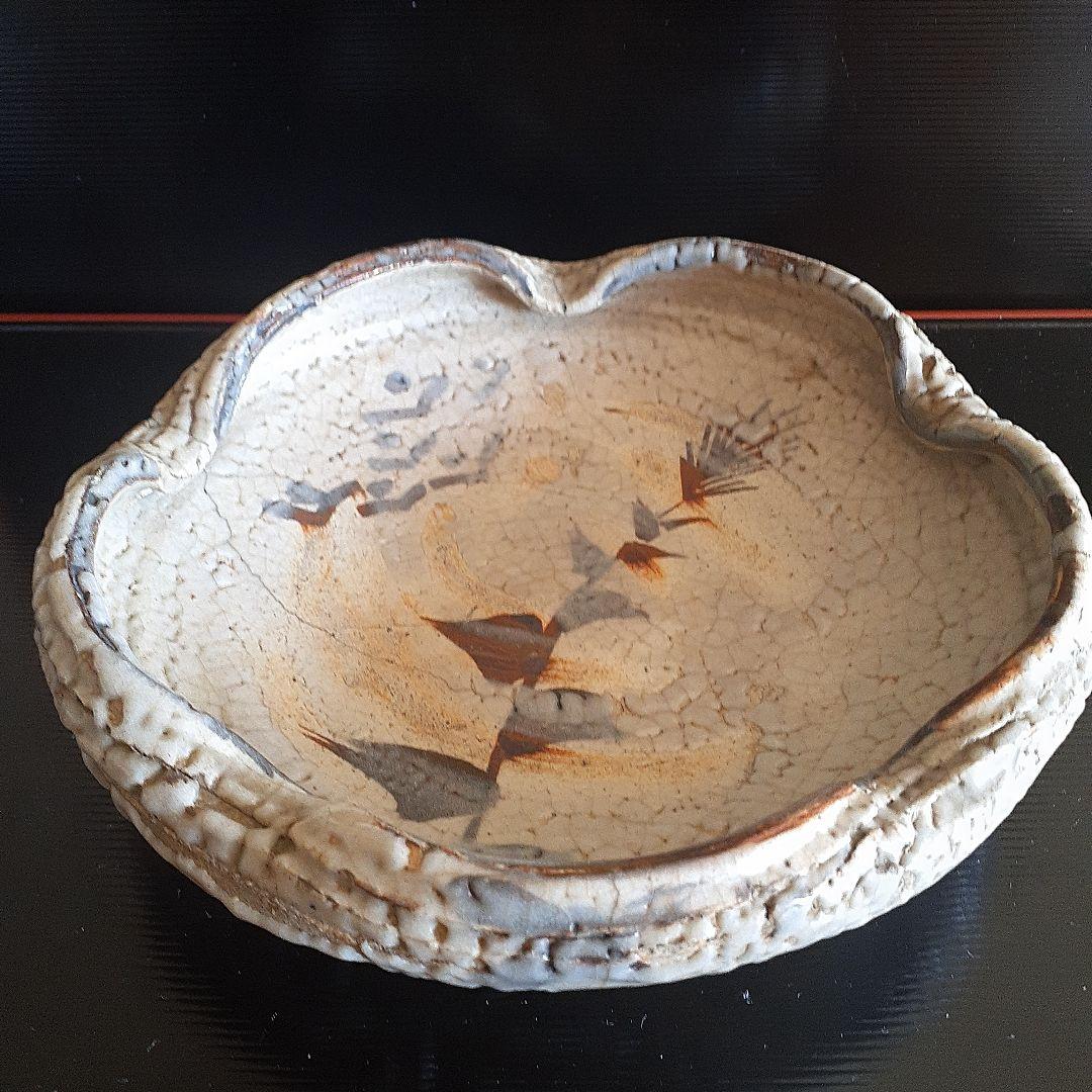 江戸時代古絵志野菓子器箱付き