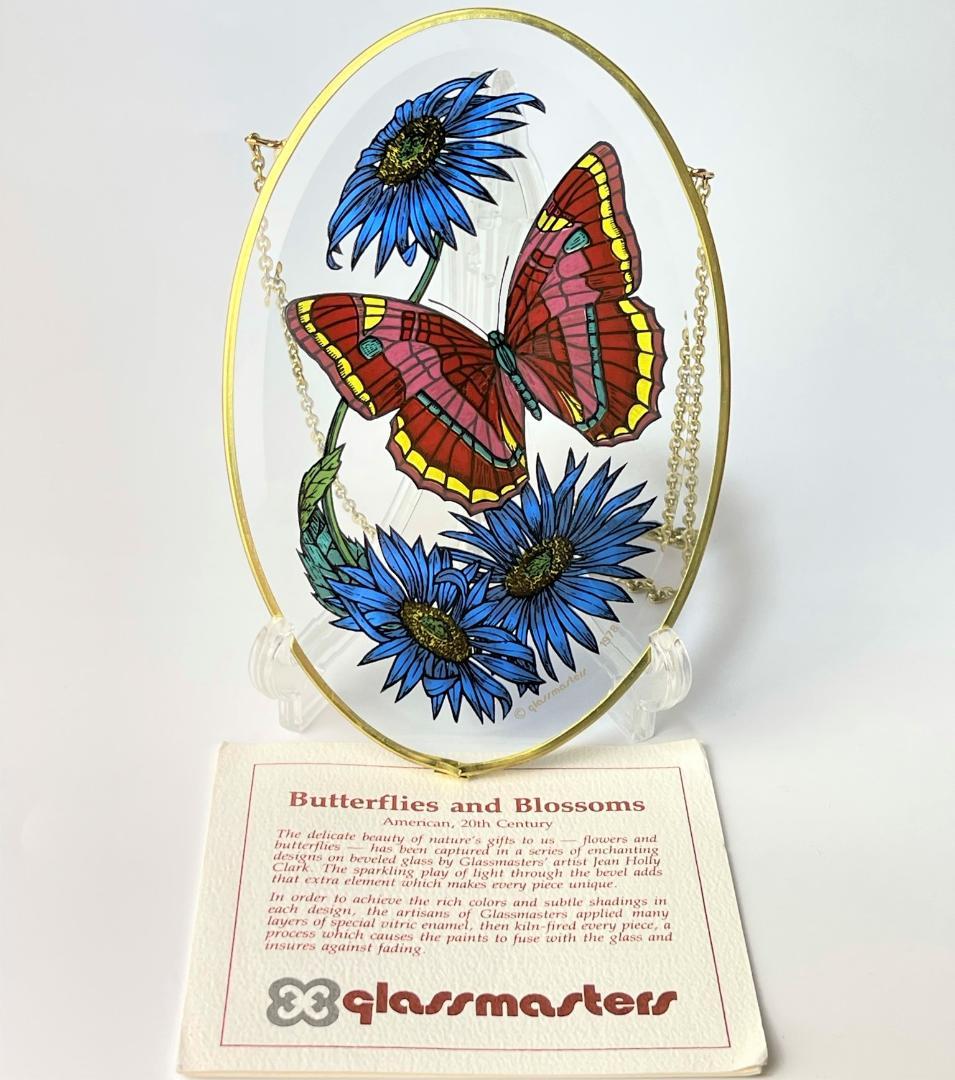 グラスマスターズ社 ステンドグラス 蝶と花