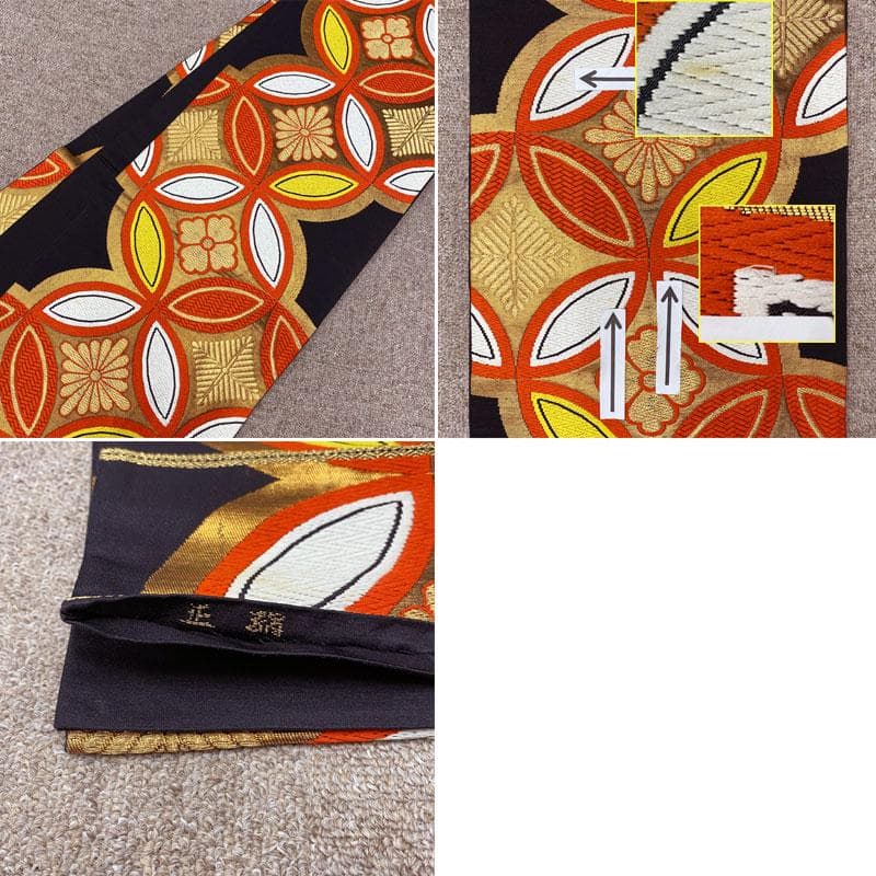 510ag36◎七五三 七歳 女児 着物&袋帯 部分絞り 金駒刺繍 刺繍 黒◎