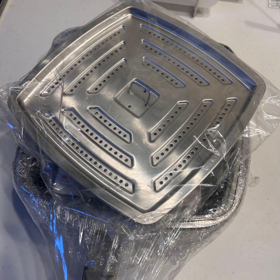 アサヒ軽金属　ローストパン LS 蓋付き ステンレス