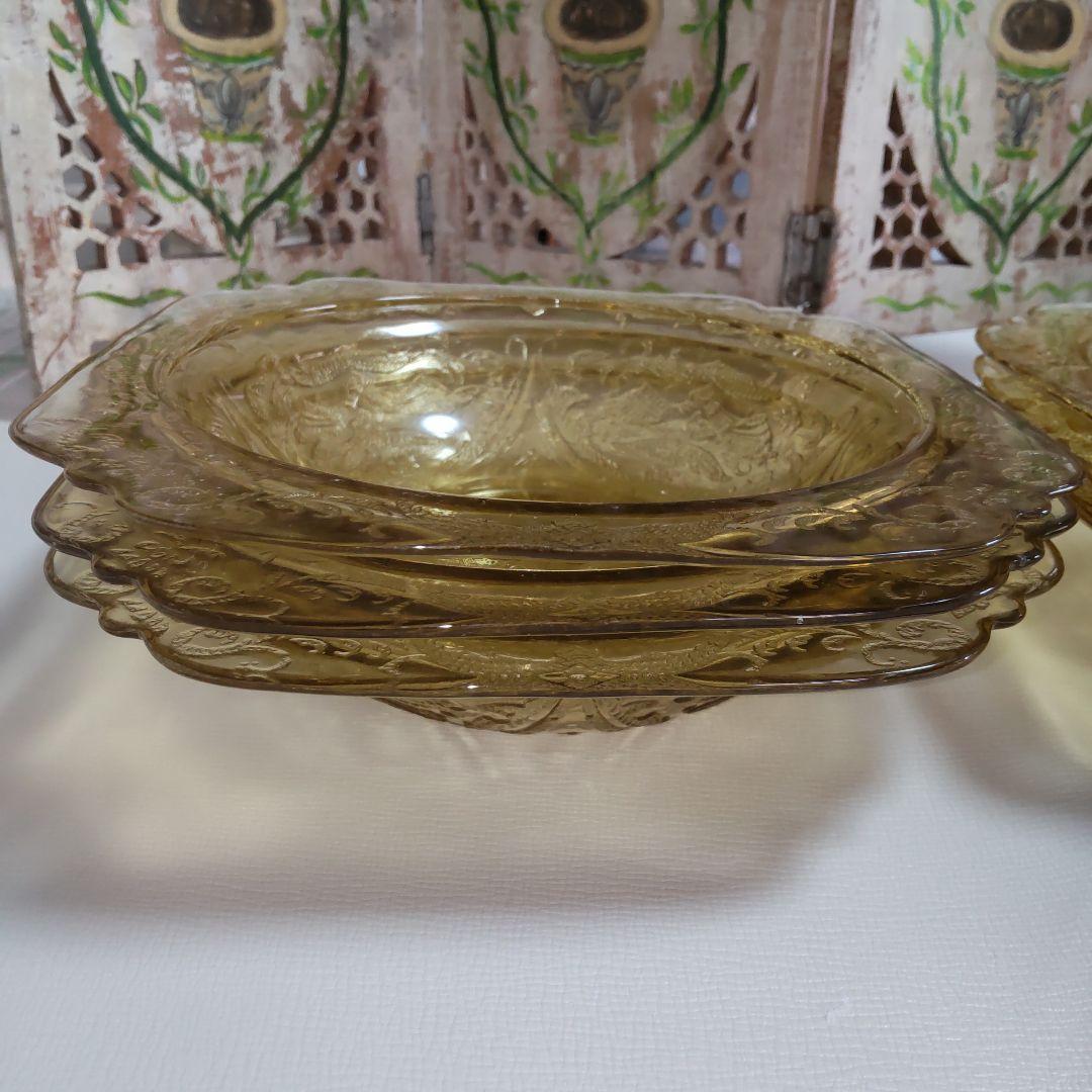 インディアナガラス　マドリッド　ボウルプレート　6枚セット