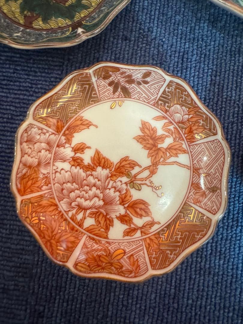 2037 九谷焼  歴代画　皿　5客　未使用