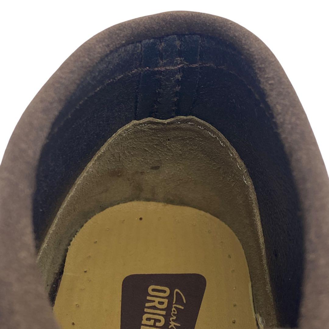 【極美品】 CLARKS クラークス　25cm ワラビー モカシン スエード 茶