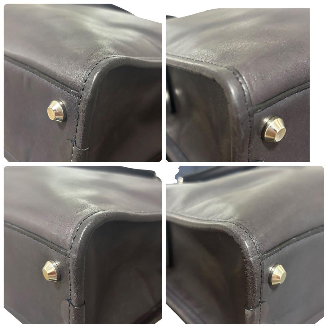 希少✨フラソリティ　2way ショルダーバッグ　ビジネス　ブラック　レザー