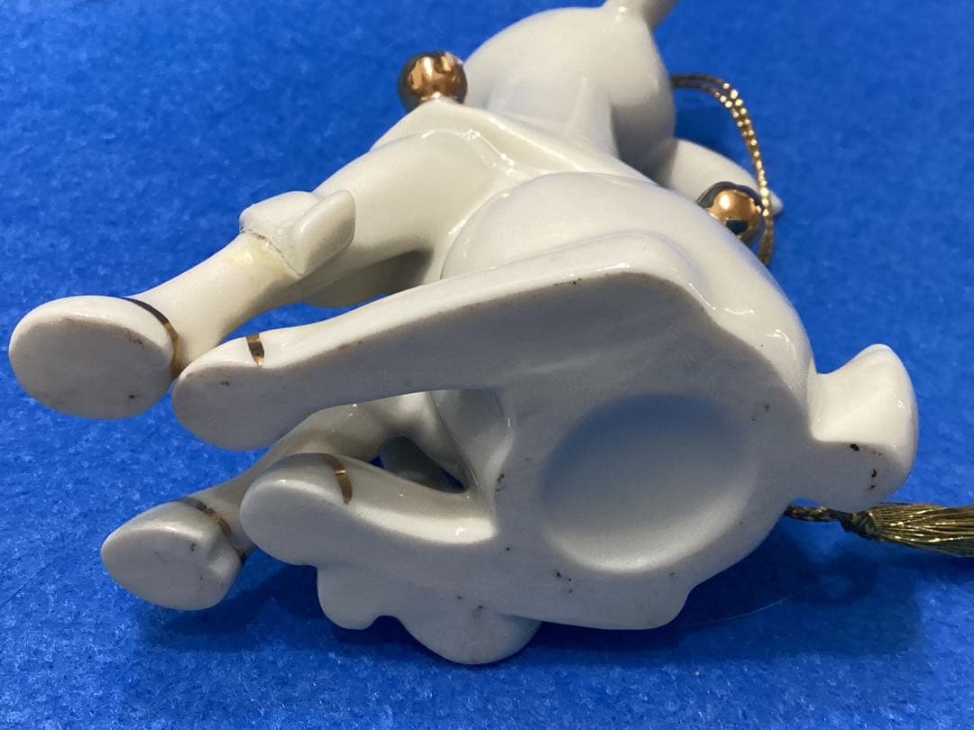 レノックス　ルドルフ　フィギュリン　赤鼻のトナカイ陶器製置物2点まとめ売り