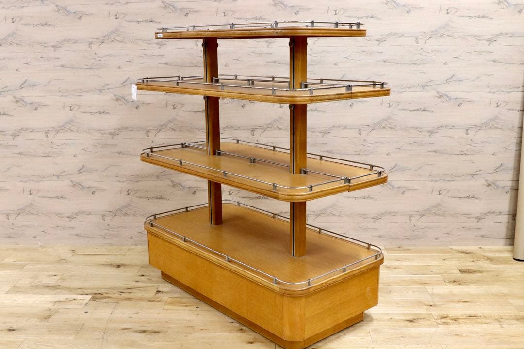 GMFH401○英国 イギリス アンティーク ディスプレイラック 棚 1940年