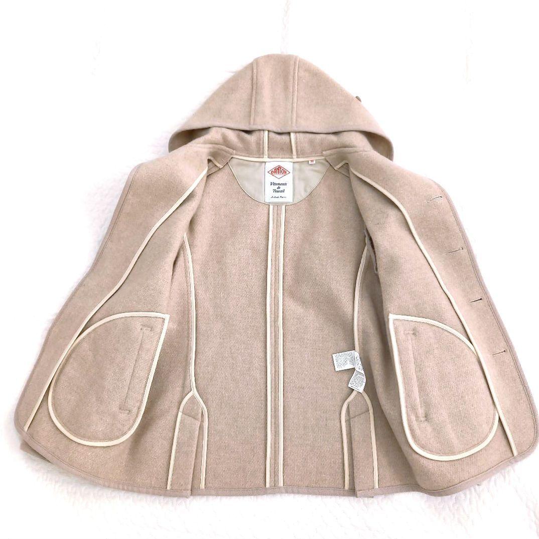 美品✨DANTON ダントン フード付きウールモッサコート ベージュ 36
