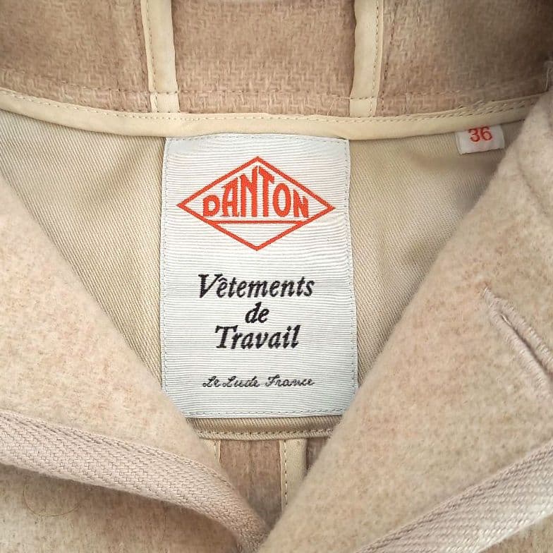 美品✨DANTON ダントン フード付きウールモッサコート ベージュ 36