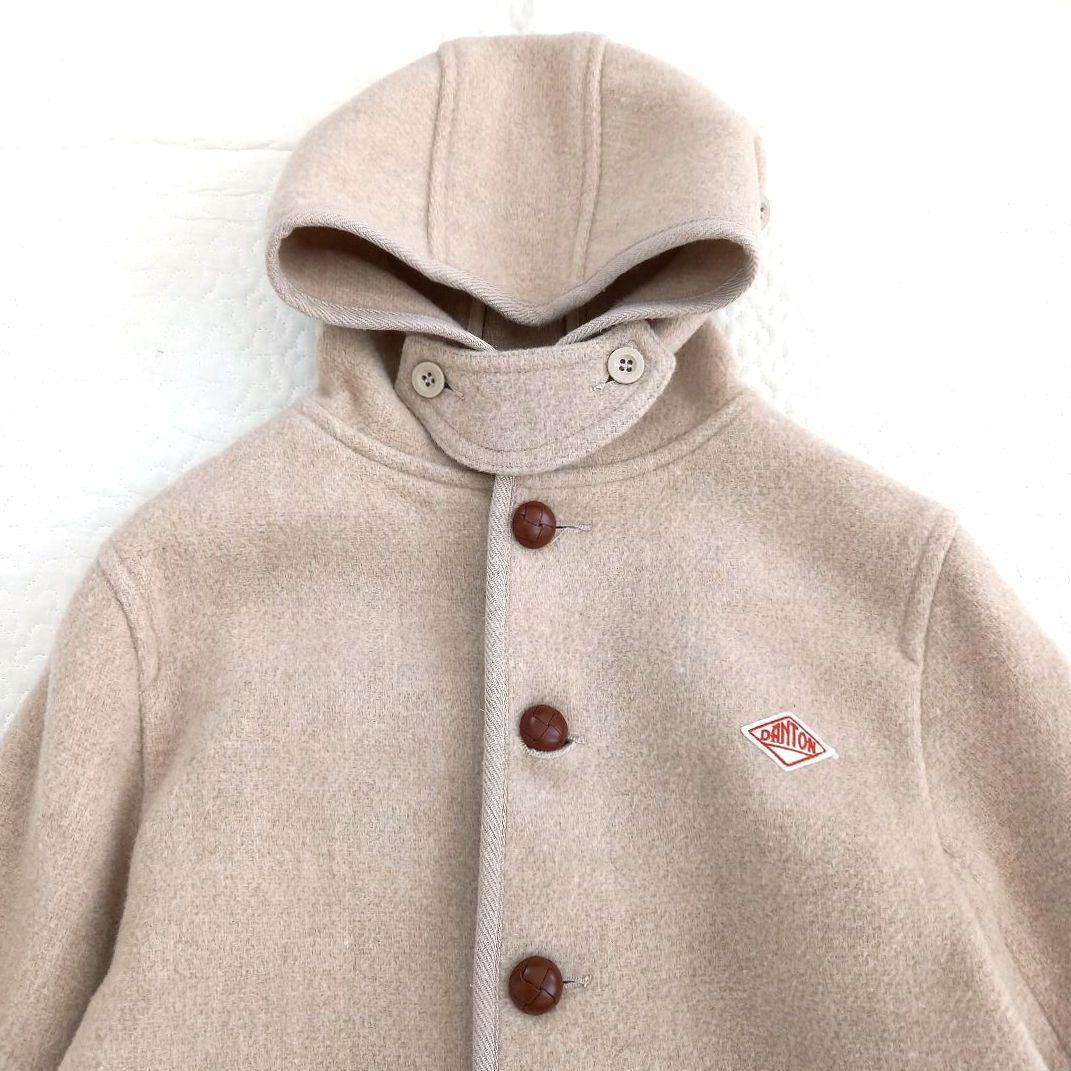 美品✨DANTON ダントン フード付きウールモッサコート ベージュ 36