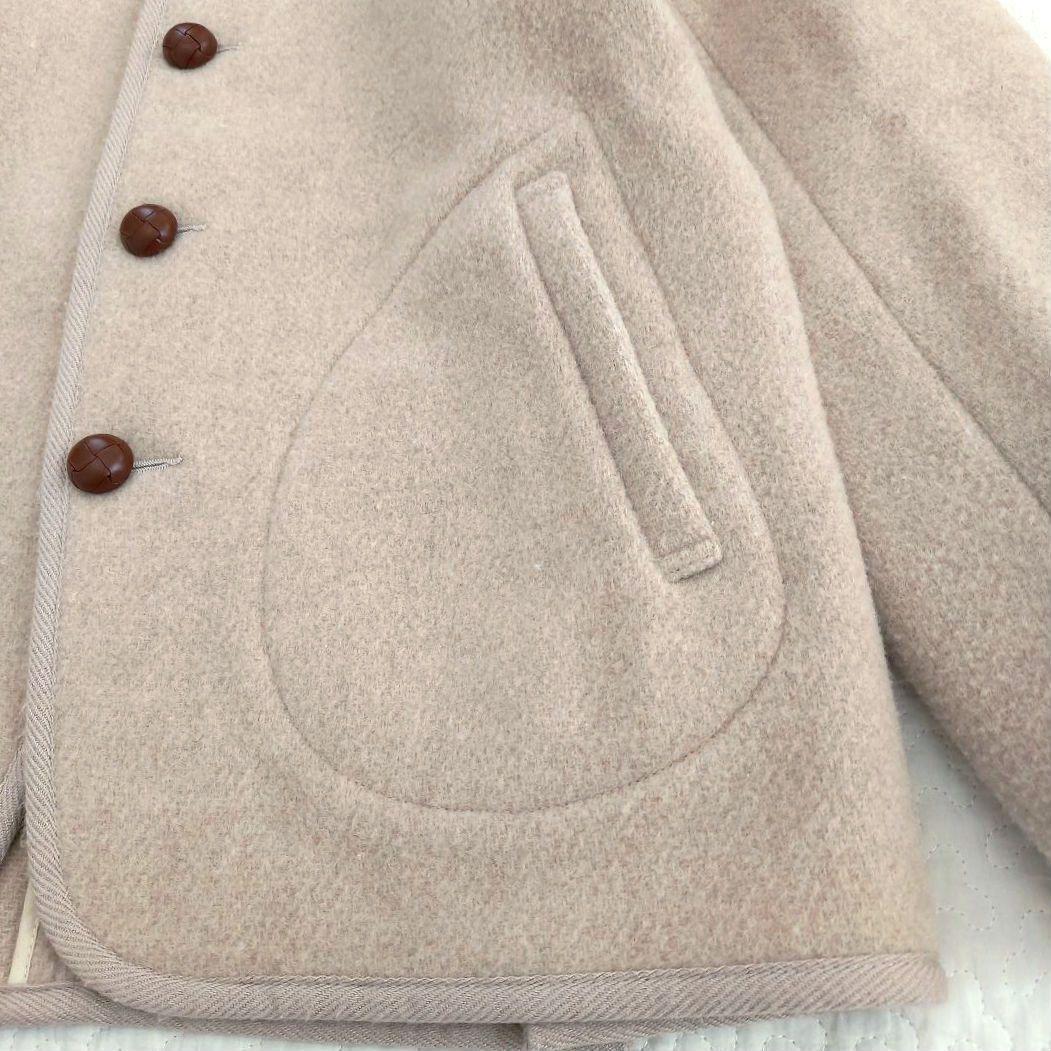 美品✨DANTON ダントン フード付きウールモッサコート ベージュ 36