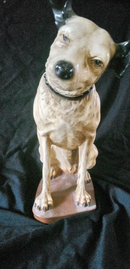 ニッパー犬 陶器製　大きい 　当時置物