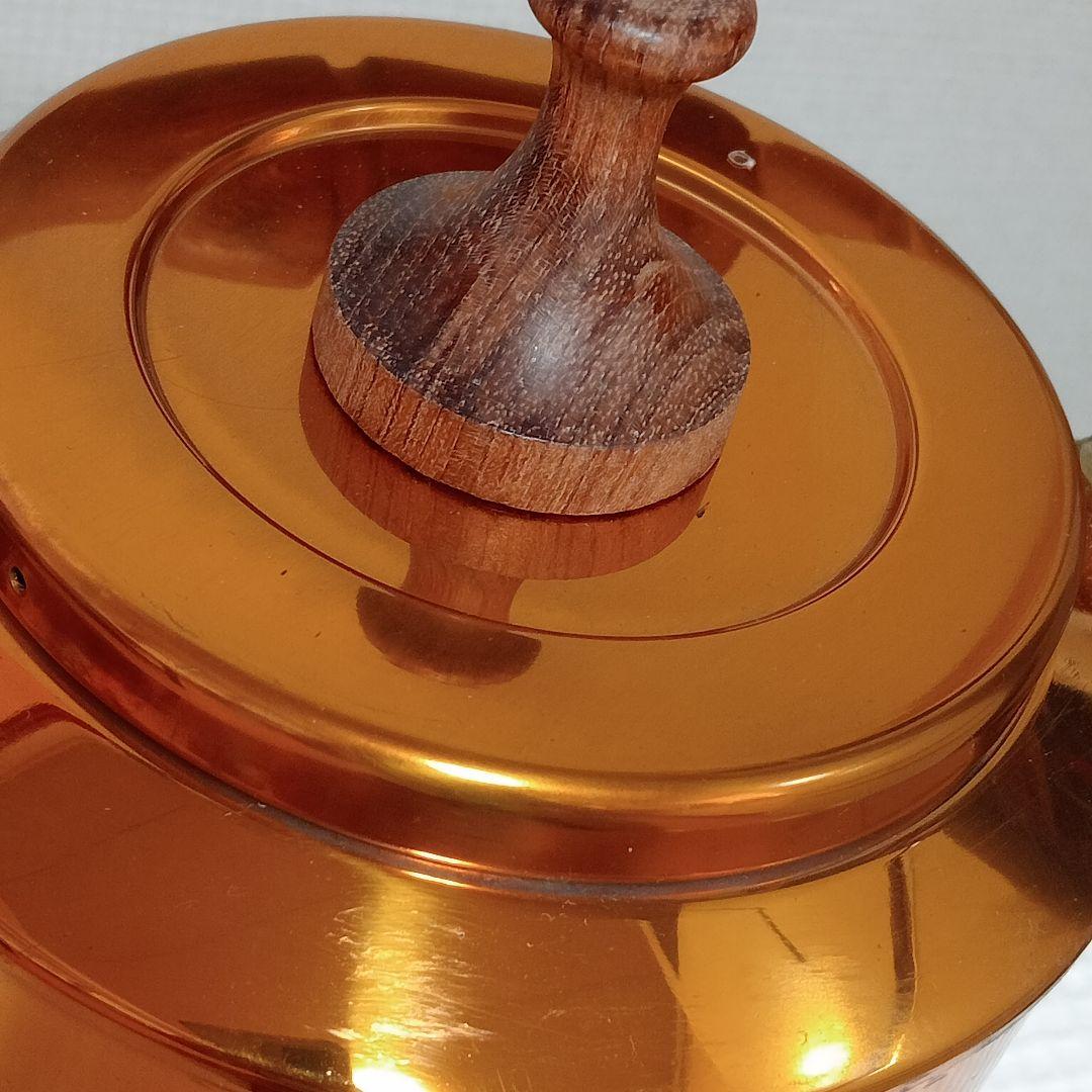 morico カナディアン ケトル 日本製 銅製やかん 木製ハンドル付き