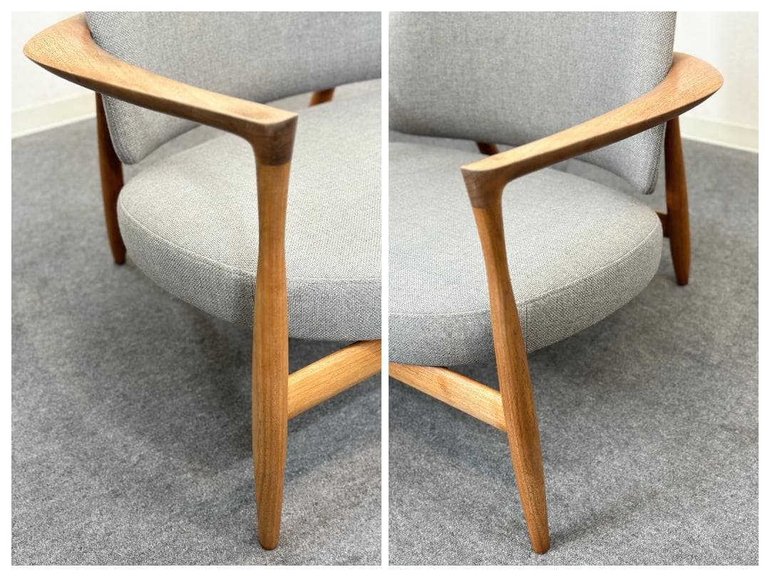 キタニ■IL-02 イージーチェア　1Pソファ グレー系 北欧デザイン