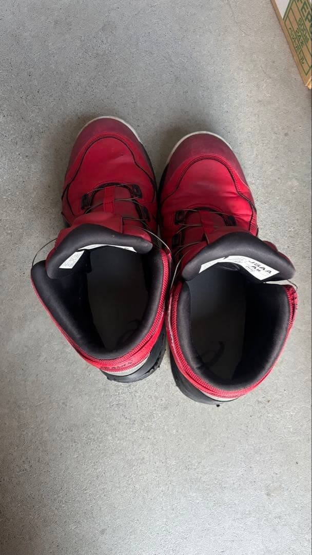 アシックス BOAシステム安全靴 レッドハイカット 28.0㎝