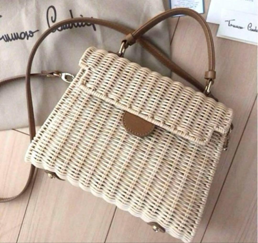 週末限定　雑誌多数掲載　ほぼ未使用　トマソカンダリア 2way かごバック