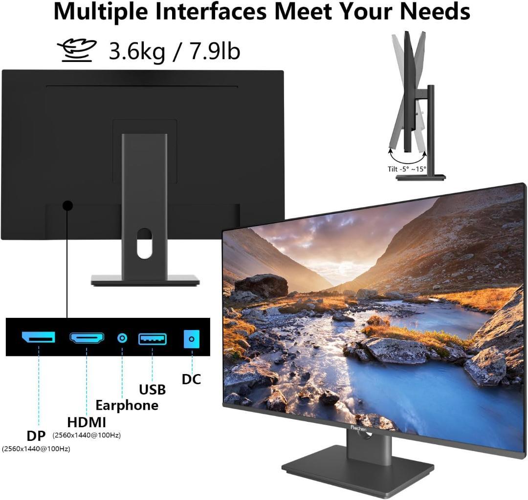 s*4様 Prechen 23.8インチ 2K QHD 2560x1440p P