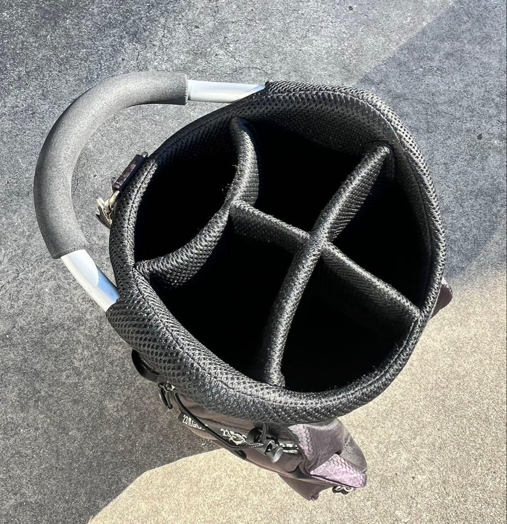 23区GOLF ブラック ゴルフキャディバッグ　ハニカム