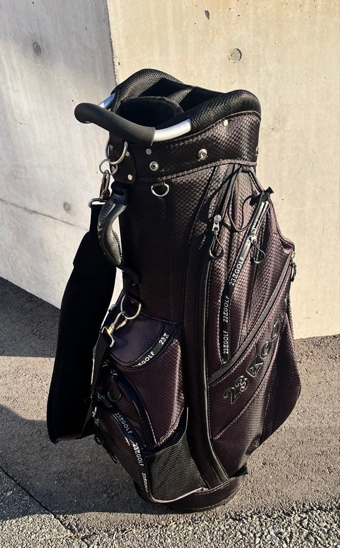 23区GOLF ブラック ゴルフキャディバッグ　ハニカム