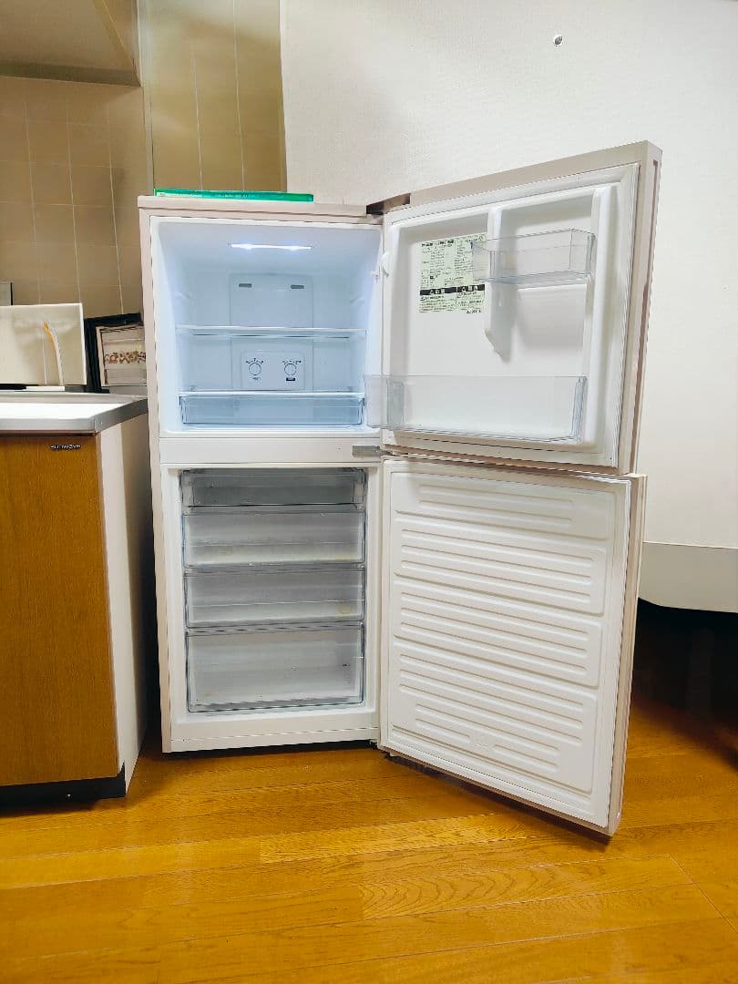 シルバー 二ドア冷蔵庫 スタンド式