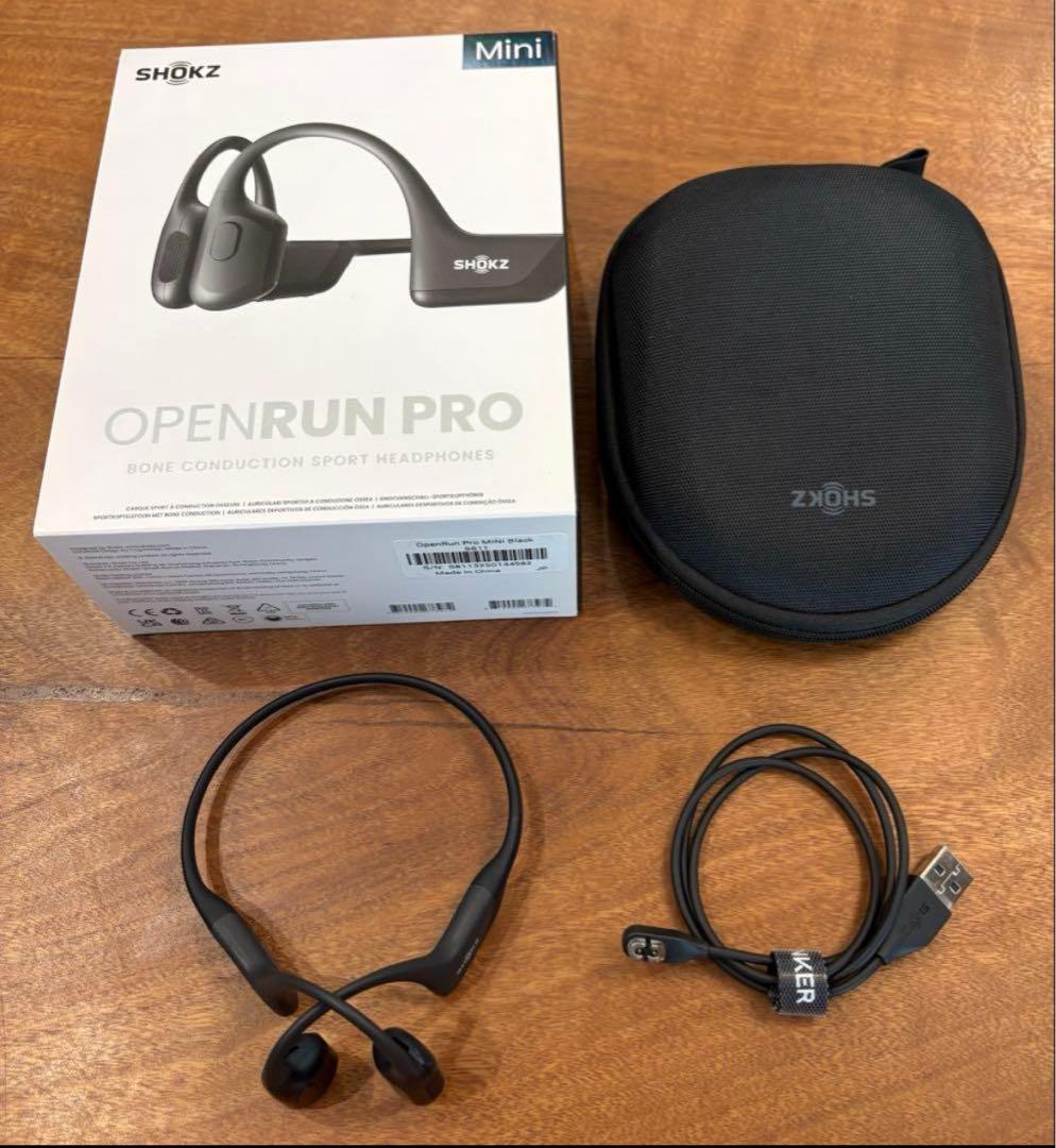 SHOKZ OPENRUN PRO mini 付属品一式有※充電ケーブル限定追加