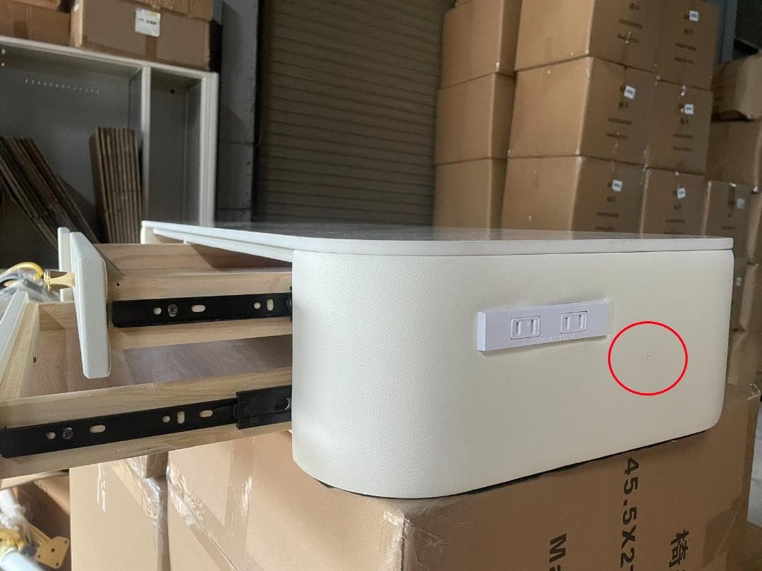 ホワイト ドレッサー デスクのみ 訳あり品　写真をご確認 J204-100-05