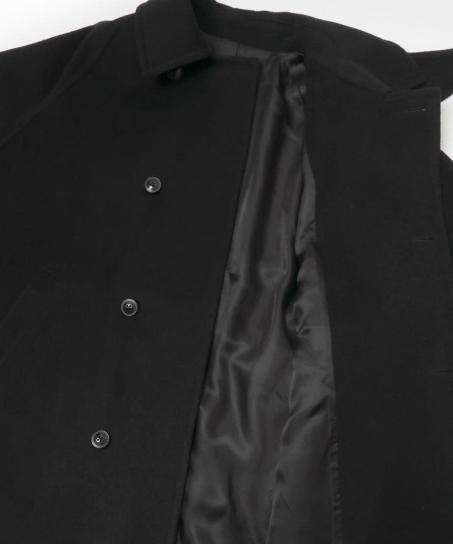 未使用　かぐれ　ウールシングルPコート【25AW 】BLACK