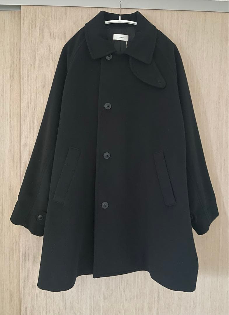 未使用　かぐれ　ウールシングルPコート【25AW 】BLACK