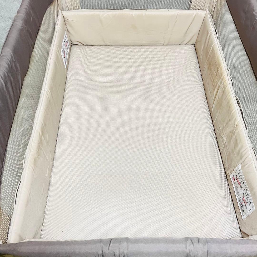 アップリカ ココネルエアー ポータブル ベビーベッド ココアブラウン 66047