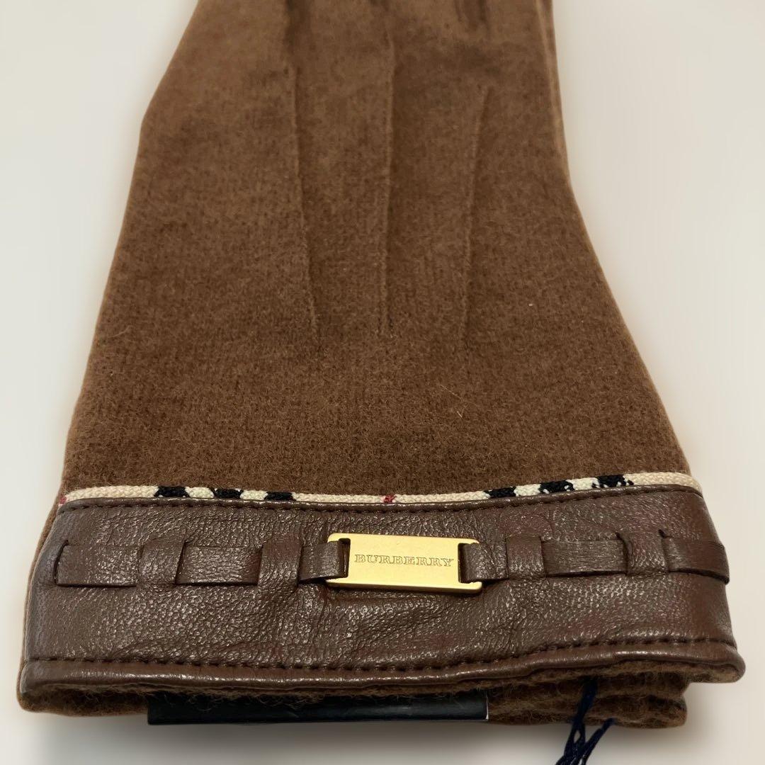 【タグ付き未使用】 BURBERRY LONDON 手袋　グラブ　カシミヤ混