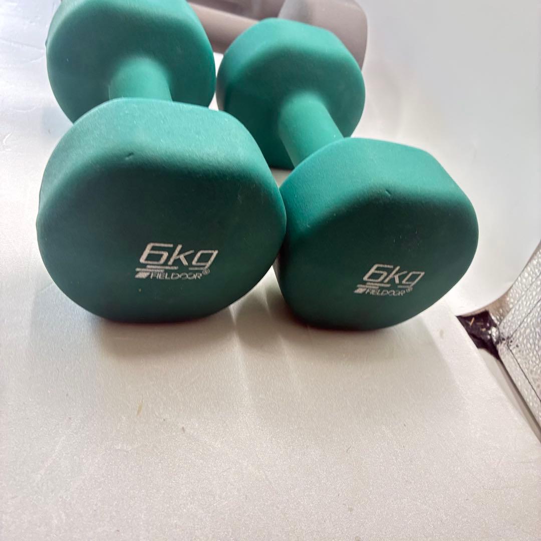 FIELDOOR 8kg 6kg ダンベル 2個セット