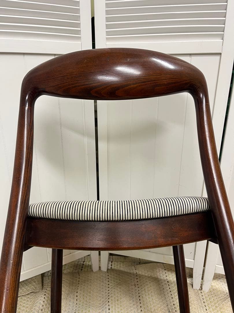 送料込み！日進木工　ダイニングチェア　無垢材　ビンテージ　モダン　レトロ　北欧風