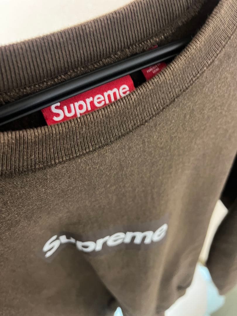 トップス Supreme Washed Box Logo Crewneck small