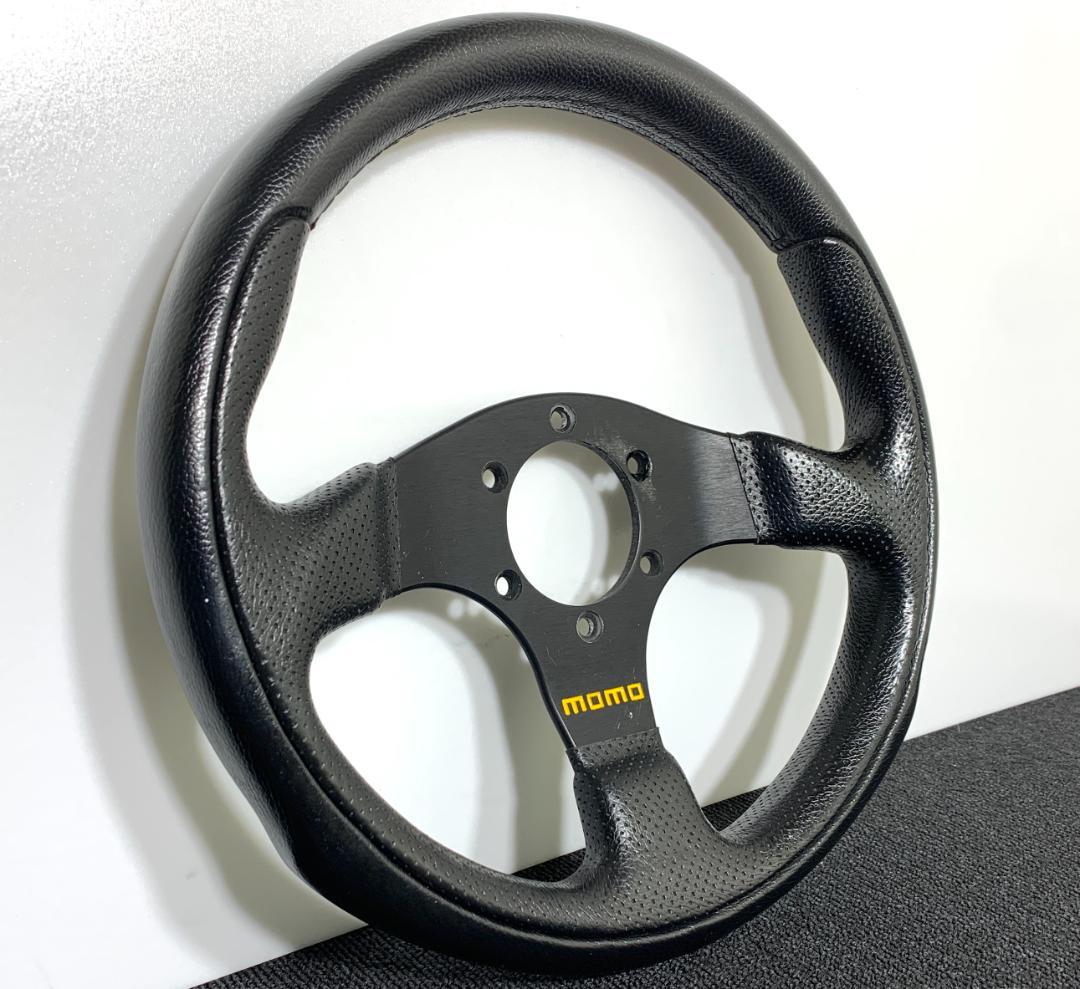 モモ ティーム ステアリング 30パイ 小径モデル 美品 現行モデル ネジ付き