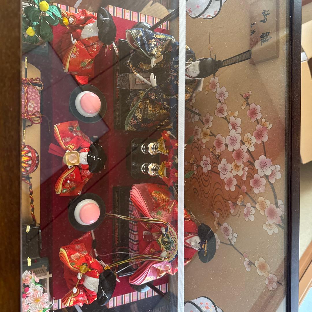 雛人形セット 桜の装飾付き