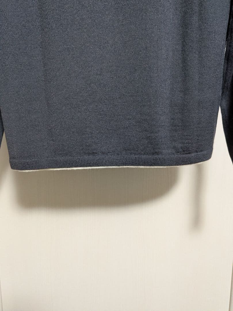 【新品約9万円】Cruciani クルチアーニ★グレー★クルーネックニット 46