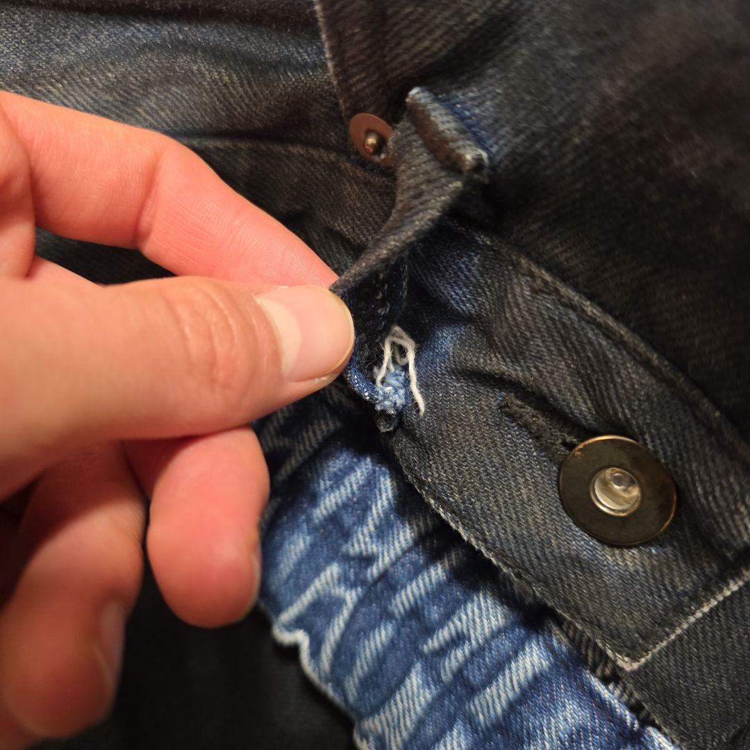 【値下げ可能】ユナイテッドトウキョウ　コーティングデニムバレルパンツ　ブルー