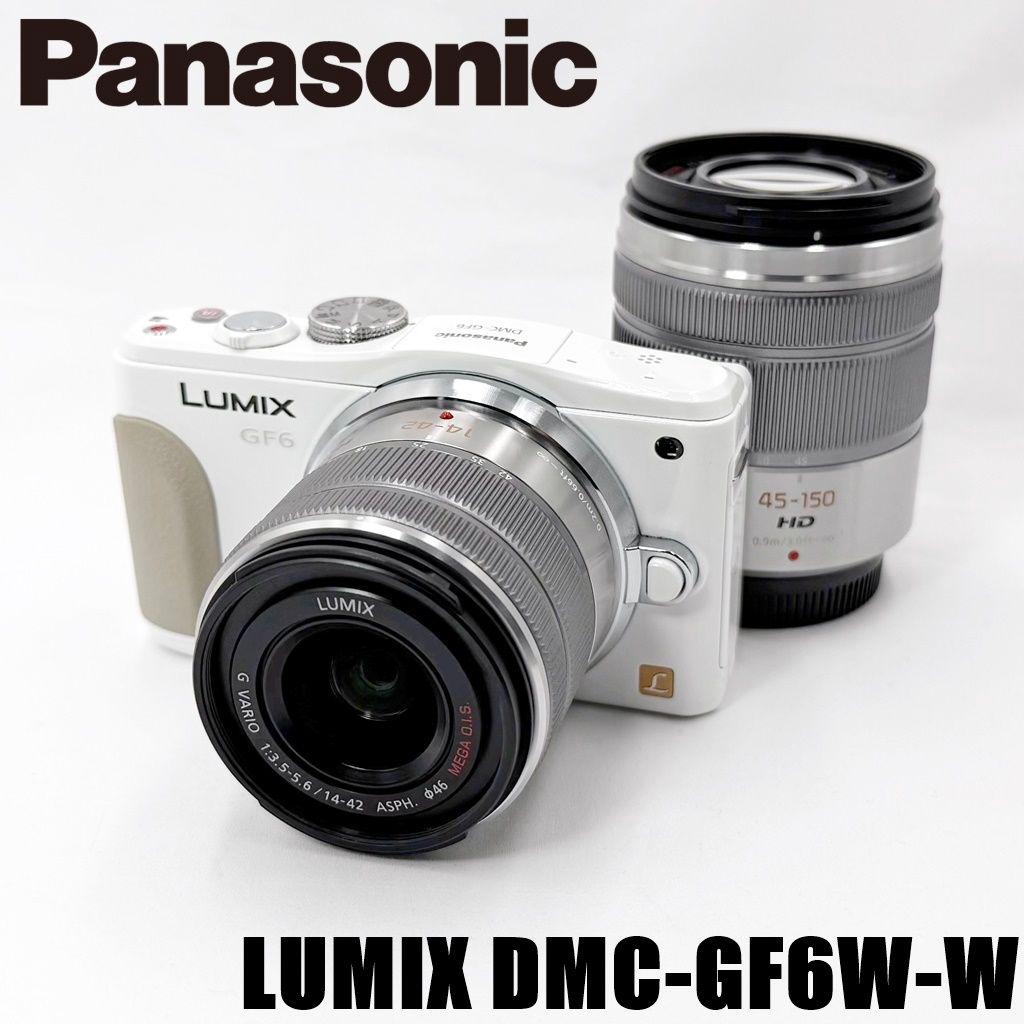 【美品】パナソニック DMC-GF6W ダブルズームキット ミラーレス カメラ