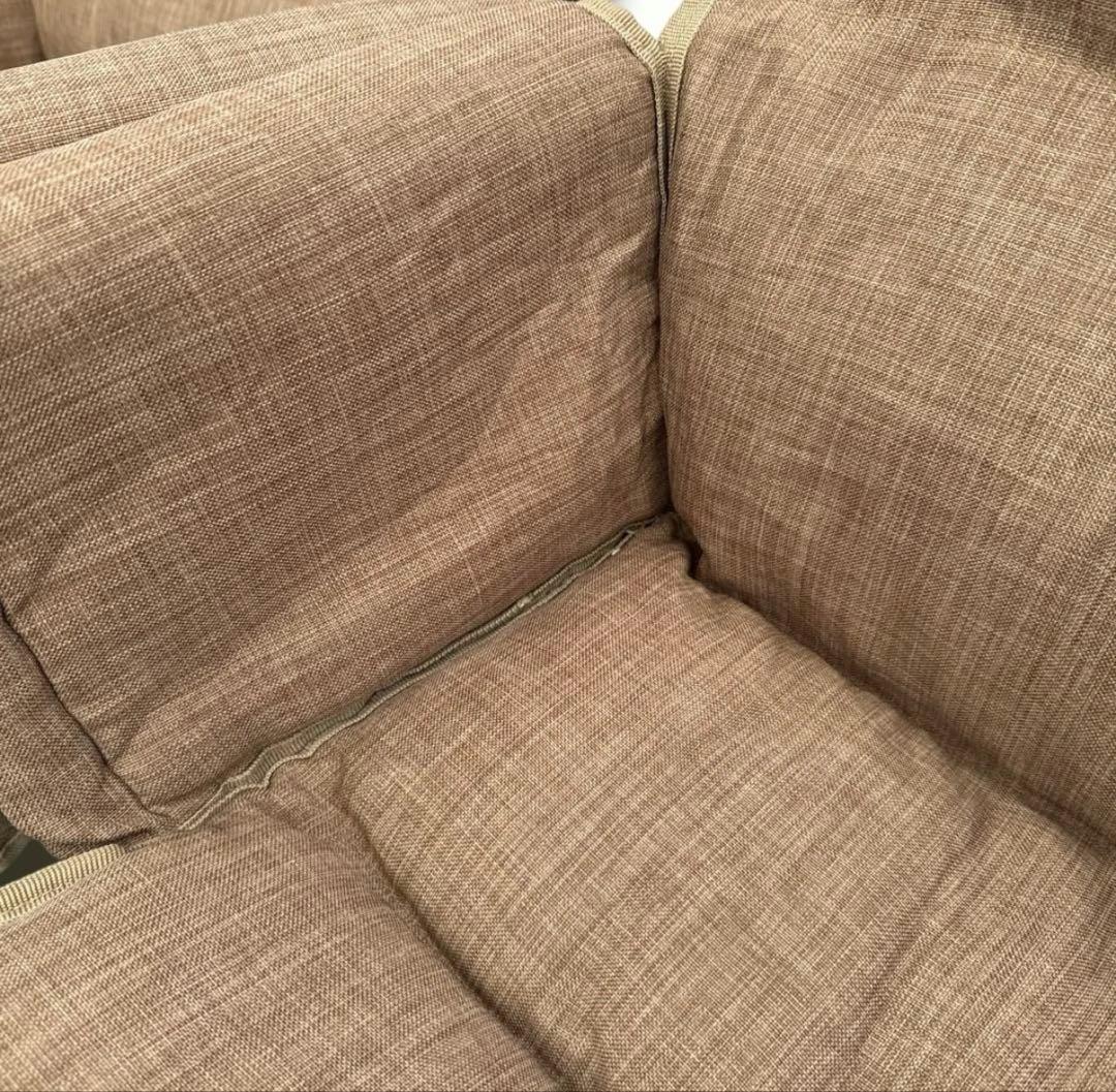 ロゴスLOGOS グランベーシック　折りたたみ式ベージュファブリックチェア