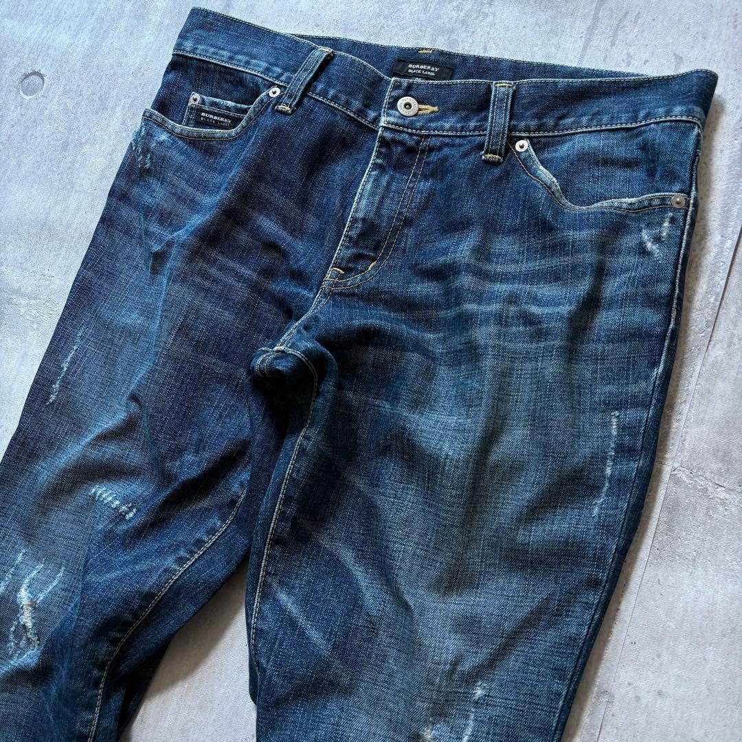 パンツ 00s BURBERRY BLACK LABEL flare jeans y2k