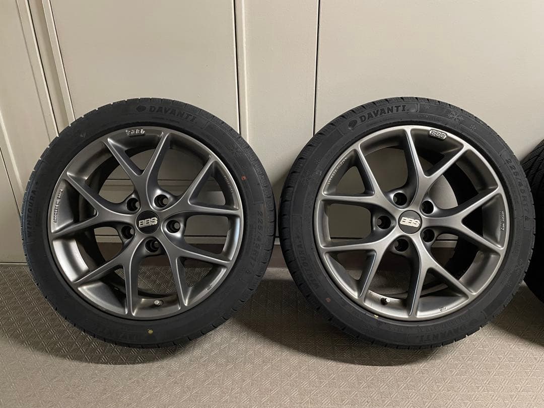 BBS 17インチ ホイールセット スタッドレスタイヤ付き（中古）